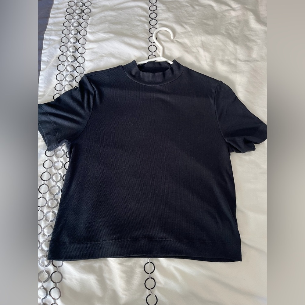 Babaton black Mock Neck Top